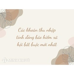 Các khoản thu nhập tính đóng bảo hiểm xã hội bắt buộc mới