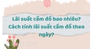 Lãi suất cầm đồ bao nhiêu? Cách tính lãi suất cầm đồ theo ngày?