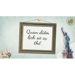 Ví dụ về quan điểm lịch sử cụ thể
