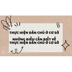 Thực hiện dân chủ ở cơ sở là gì? Những điều cần biết về Thực hiện dân chủ ở cơ sở