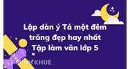 Lập dàn ý Tả một đêm trăng đẹp hay nhất Tập làm văn lớp 5