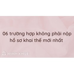 06 trường hợp không phải nộp hồ sơ khai thuế mới nhất 2024