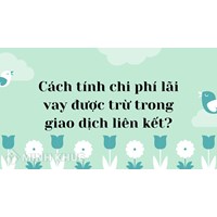 Cách tính chi phí lãi vay được trừ trong giao dịch liên kết?