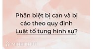 Phân biệt bị can và bị cáo theo quy định Luật tố tụng hình sự?