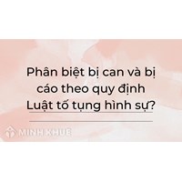 Phân biệt bị can và bị cáo theo quy định Luật tố tụng hình sự?