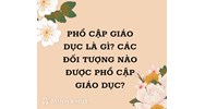 Phổ cập giáo dục là gì? Các đối tượng phổ cập giáo dục