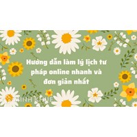 Hướng dẫn làm lý lịch tư pháp online nhanh và đơn giản nhất