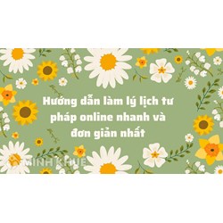 Hướng dẫn làm lý lịch tư pháp online nhanh và đơn giản nhất