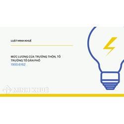 Mức lương của Trưởng thôn, Tổ trưởng Tổ dân phố mới nhất