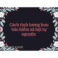 Cách tính lương hưu theo mức đóng bảo hiểm xã hội tự nguyện?