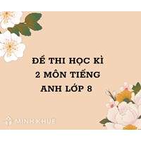 Đề thi học kì 2 môn tiếng Anh lớp 8 có đáp án mới nhất