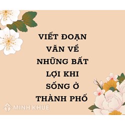 Viết đoạn văn về những bất lợi khi sống ở thành phố kèm từ vựng