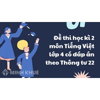 Đề thi học kì 2 môn Tiếng Việt lớp 4 có đáp án theo Thông tư 22