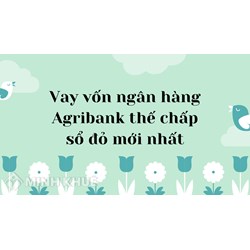 Vay vốn ngân hàng thế chấp sổ đỏ mới nhất của Agribank