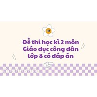 Đề thi học kì 2 môn Giáo dục công dân lớp 8 có đáp án