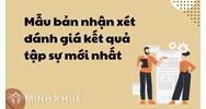 Mẫu bản nhận xét đánh giá kết quả tập sự đầy đủ, chi tiết