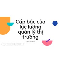 Cấp hiệu của lực lượng quản lý thị trường theo quy định mới