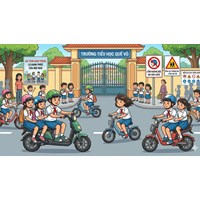 Nghị luận Hiện tượng học sinh đi xe đạp điện không đội mũ bảo hiểm hay nhất
