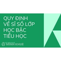Quy định về sĩ số lớp học bậc tiểu học như thế nào?
