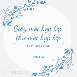 Mẫu Giấy mời họp lớp, thư mời họp lớp mới nhất