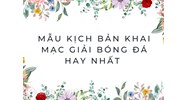 Mẫu Kịch bản khai mạc giải bóng đá hay nhất