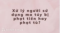 Xử lý người sử dụng ma túy bị phạt tiền hay phạt tù?