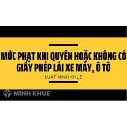 Mức phạt khi quên mang hoặc không có Giấy phép lái xe máy, ô tô?