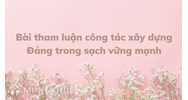 Bài tham luận công tác xây dựng Đảng trong sạch vững mạnh