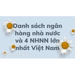 Danh sách ngân hàng nhà nước mới nhất và 4 NHNN lớn nhất Việt Nam