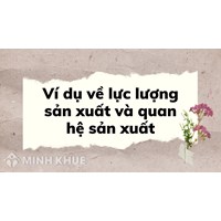 Ví dụ về lực lượng sản xuất và quan hệ sản xuất