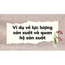 Ví dụ về lực lượng sản xuất và quan hệ sản xuất