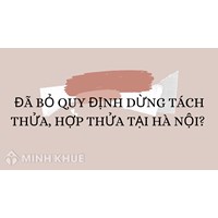 Đã bỏ quy định dừng tách thửa, hợp thửa tại Hà Nội?