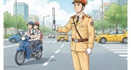 Tả chú công an giao thông đang làm nhiệm vụ siêu hay