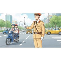 Tả chú công an giao thông đang làm nhiệm vụ siêu hay