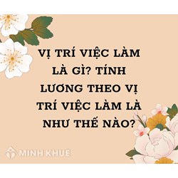 Vị trí việc làm là gì? Tính lương theo vị trí việc làm là như thế nào?