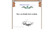Mẫu bìa báo cáo thành tích cá nhân đẹp có file Word tải về