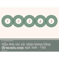 Mẫu đơn xin xác nhận lương bằng tiếng Anh, song ngữ Anh - Việt