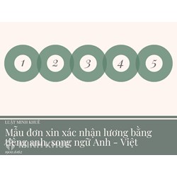 Mẫu đơn xin xác nhận lương bằng tiếng Anh, song ngữ Anh - Việt