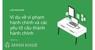 Ví dụ về vi phạm hành chính và các yếu tố cấu thành hành chính