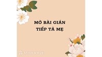 Mở bài gián tiếp Tả mẹ siêu hay Tập làm văn lớp 5
