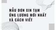 Mẫu đơn xin tạm ứng lương mới nhất và Cách viết