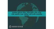 Danh sách tên, tên viết tắt của các quốc gia trên thế giới chuẩn nhất