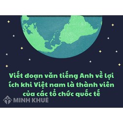 Viết đoạn văn tiếng Anh về lợi ích khi Việt nam là thành viên của các tổ chức quốc tế