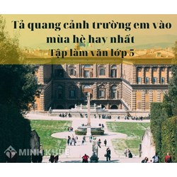 Tả quang cảnh trường em vào mùa hè hay nhất Tập làm văn lớp 5
