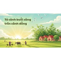 Tả cảnh buổi sáng trên cánh đồng lớp 5