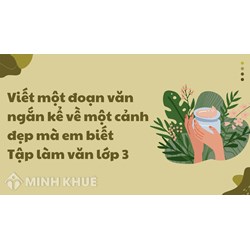 Viết một đoạn văn ngắn kể về một cảnh đẹp mà em biết Tập làm văn lớp 3