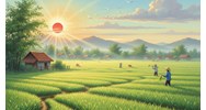 Dàn ý tả cảnh buổi sáng trên cánh đồng lớp 5