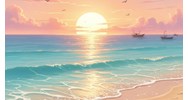 Tả cảnh biển vào lúc hoàng hôn siêu hay Tập làm văn lớp 5