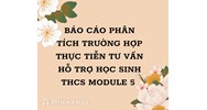 Báo cáo phân tích trường hợp thực tiễn tư vấn hỗ trợ học sinh THCS module 5