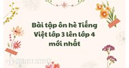 Bài tập ôn hè Tiếng Việt lớp 3 lên lớp 4 mới nhất